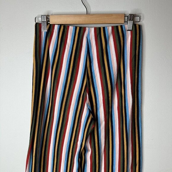 Urban Outfitters Striped Elastic Pull On Wide Leg Cropped Multi Pants Size Small - Picture 8 of 12